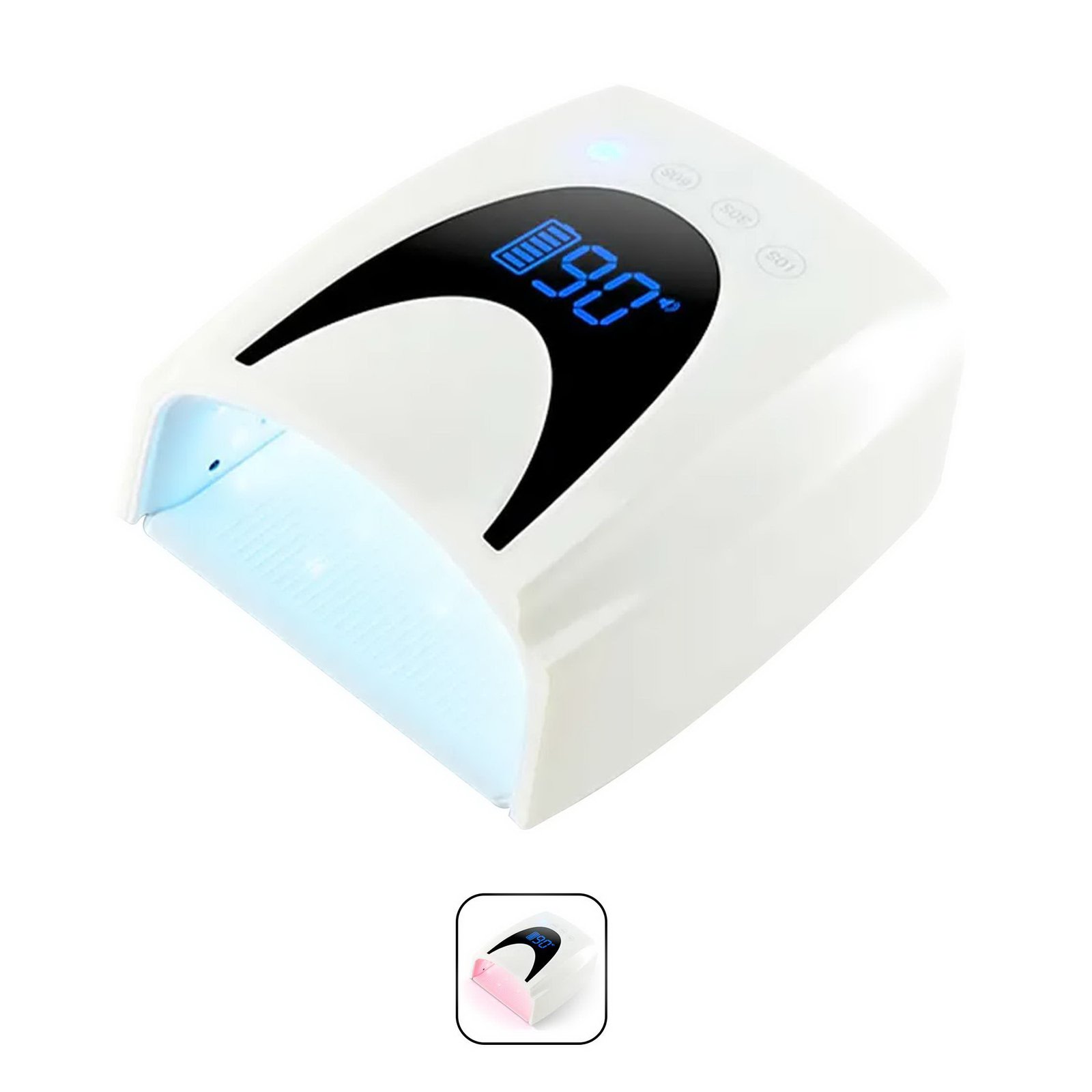 66W White Wireless Nail Lamp